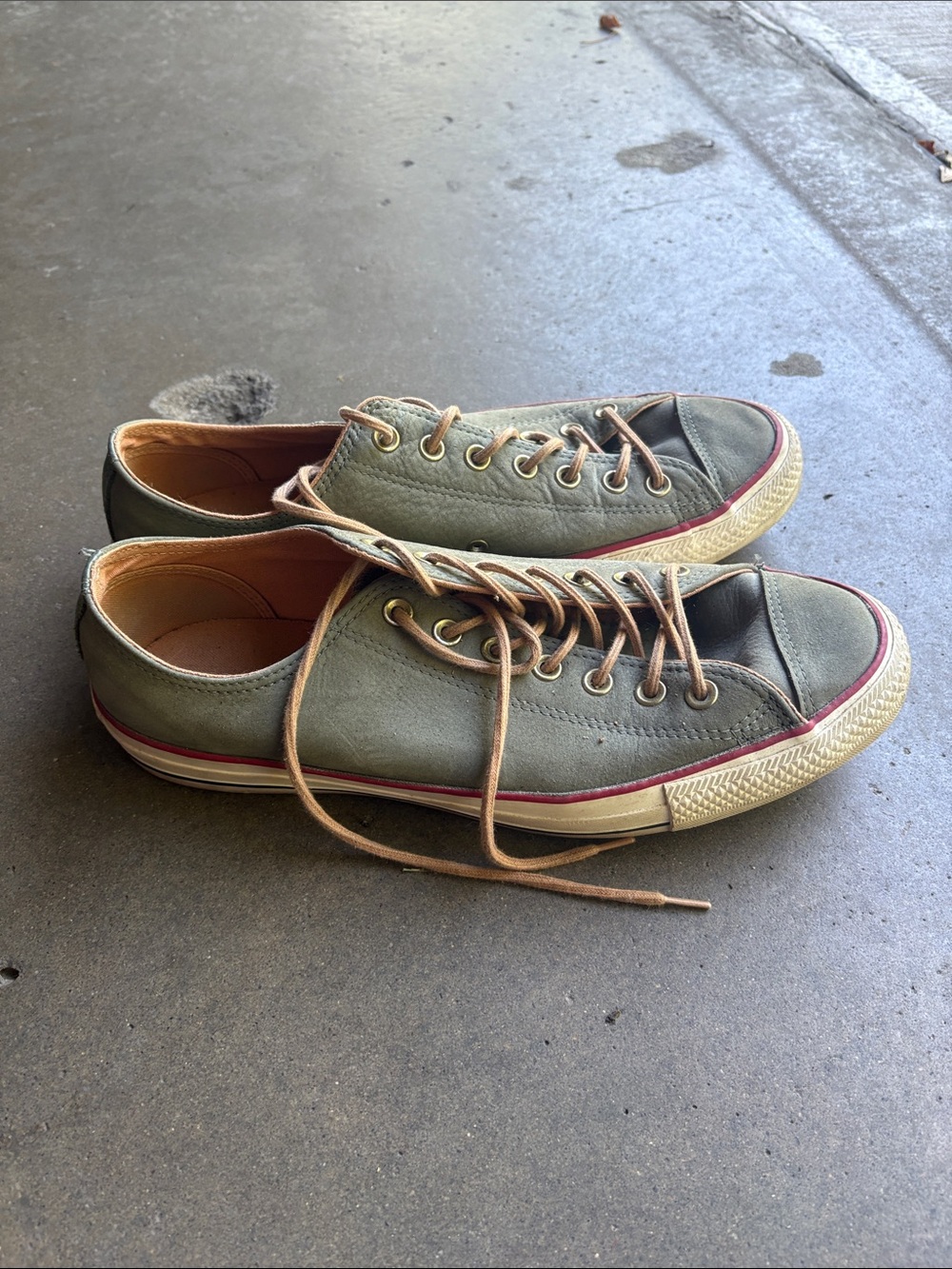 Men's Casual Low-Top Converse - 11 - Olive Green
